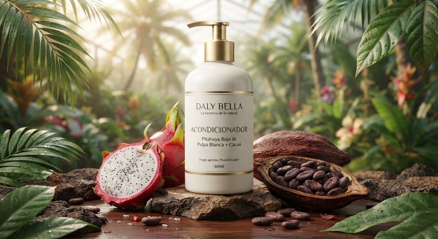 Acondicionador Daly Bella pitahaya roja de pulpa blanca y cacao