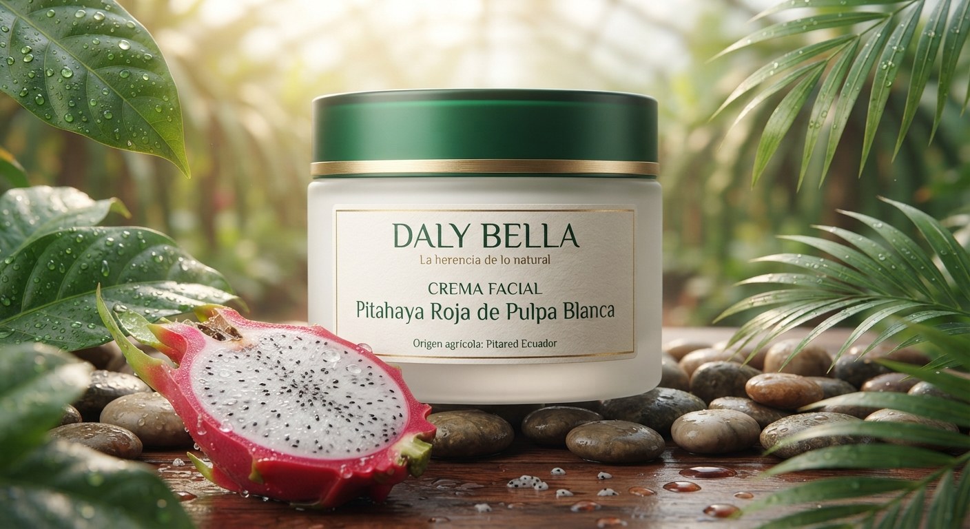 Crema facial Daly Bella pitahaya roja de pulpa blanca