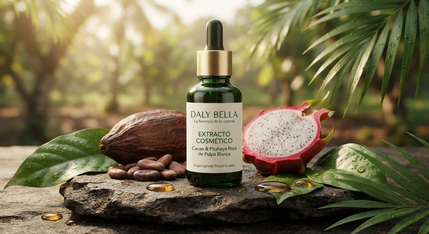 Extracto cosmético Daly Bella cacao y pitahaya roja
